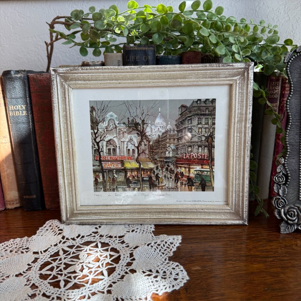 1971 French Signed Print of "Du Tertre in Montmarte" by Maurice Legendre - Picture 4 of 11